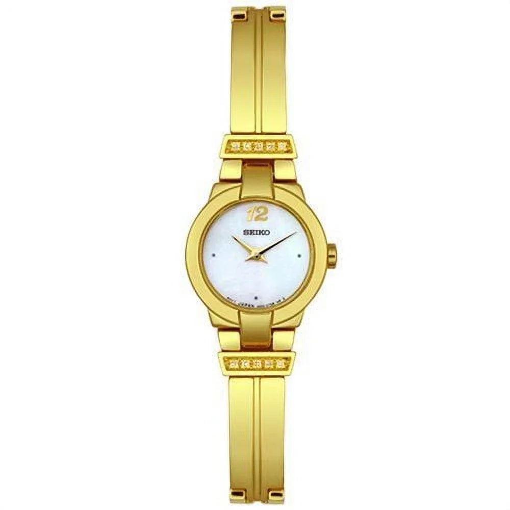 Seiko Gold-Tone Stainless Steel Women's Diamond Watch SUJD38