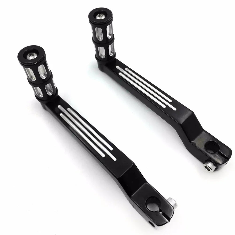 and Shift later 009C- Shifter Aluminum Levers Fat Pegs 1980 Black Levers/Gear Harley For Shift w/ HTT- Heel Davidson FLSTF Style Toe Motorcycle Boy Pedal