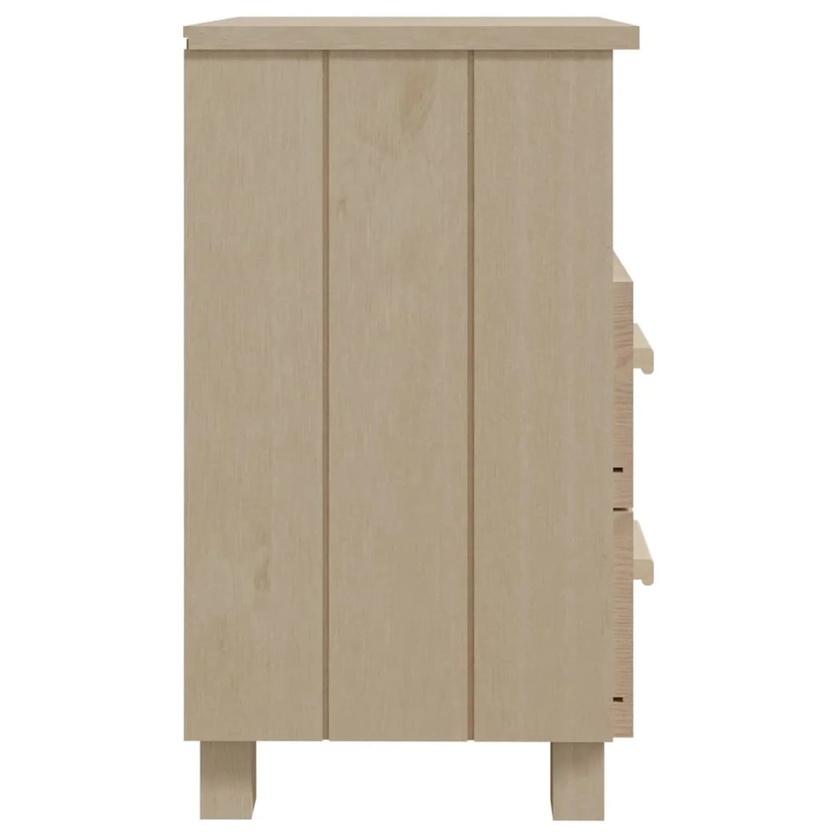Honey HAMAR Brown 15.7"x13.8"x24.4" Bedside Cabinet Solid Htovila Pine Wood