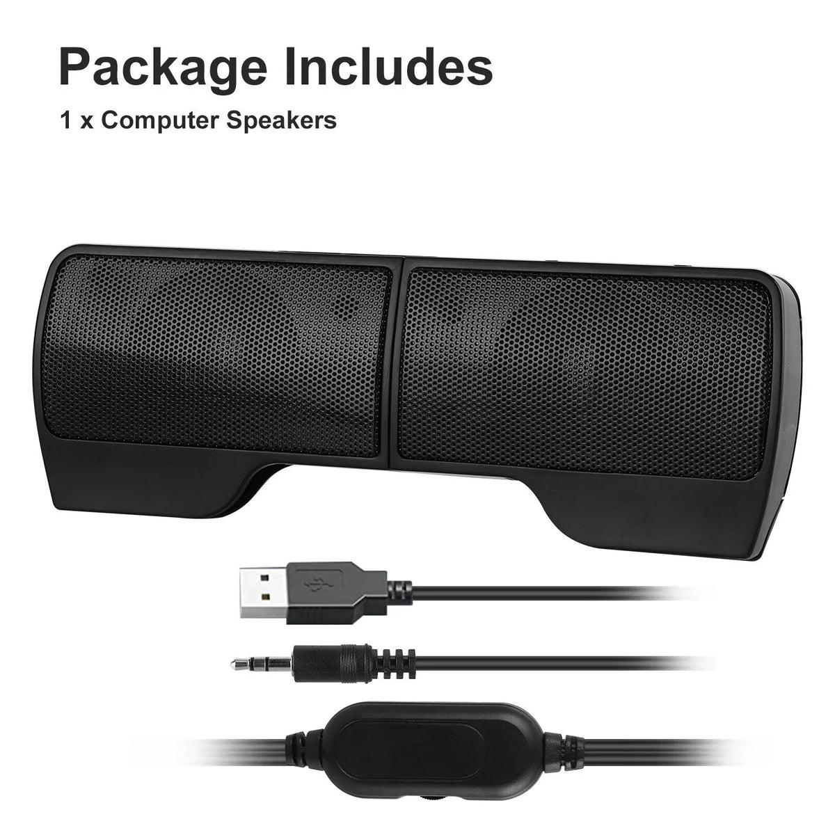 Soundbar Tablet Stereo Speakers Computer USB Mini External Laptop Clip-on Sound