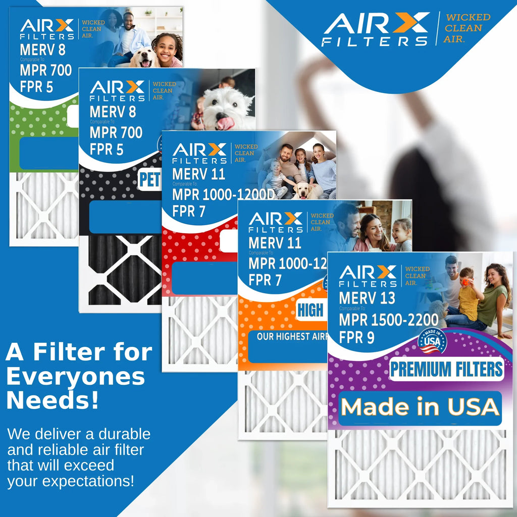 Filter MPR 16x25x5 USA DB-25-16 AIR. Comparable MPR MERV Premium 7 Compatible Filter 16x25x5 FPR 11 1200 Furnace AIRX CLEAN 2 with FILTERS Skuttle 1000, Pack #000-0448-001 WICKED Air Made & by to