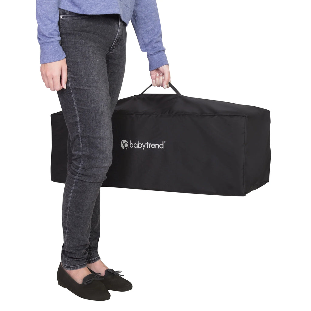 Trend Playard Grey, – with Twinkle Baby Unisex Portable Bassinet Flat