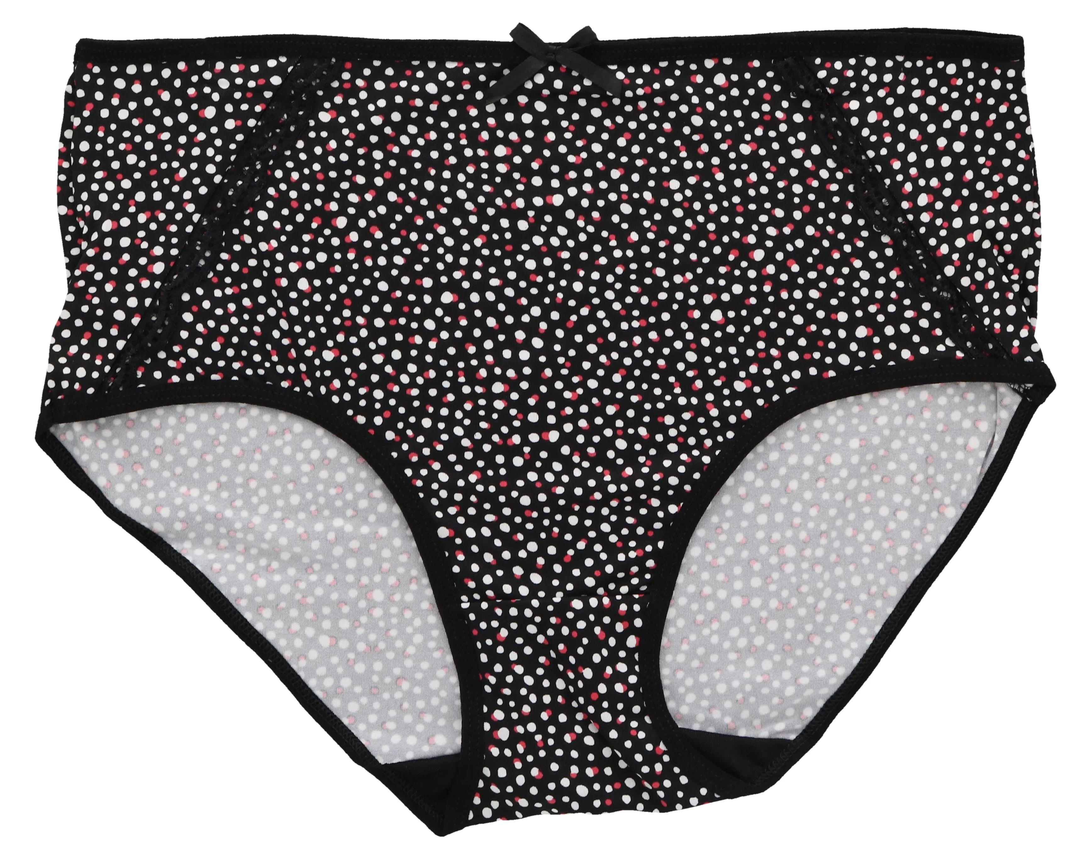 (X-Large, Plus Hot Florals) Pink Delta Intimates Sexy (5Pr) Burke Classic Women's Brief High Rise Size Panties Black