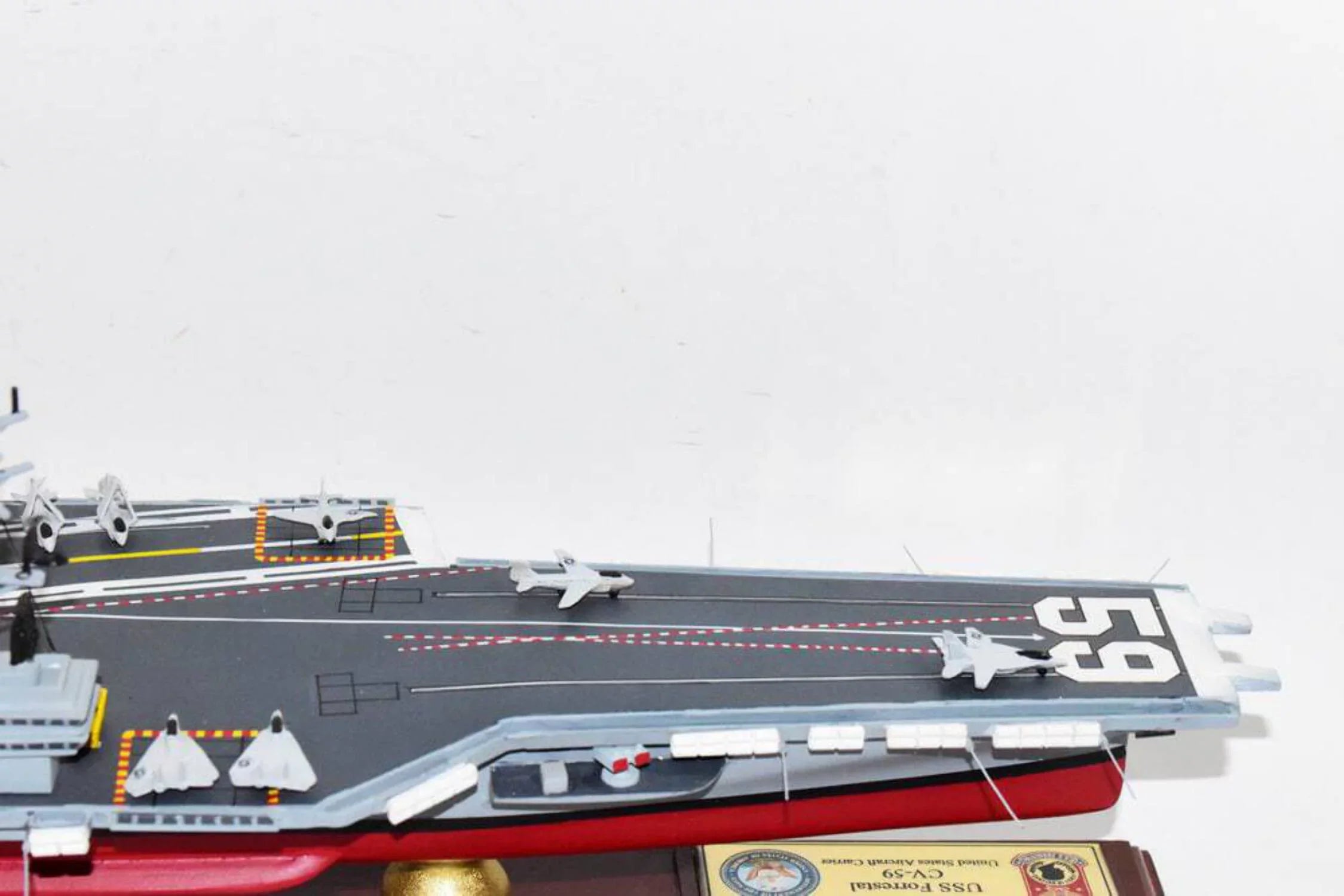 Carrier Model,Forrestal Aircraft Model,Navy,Scale Class,Mahogany Forrestal CV-59 USS