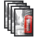 Pack Black Frame Photo 18 12x18 Modern Gallery x Picture Poster 12 for Wall Frames, 4 Poster,