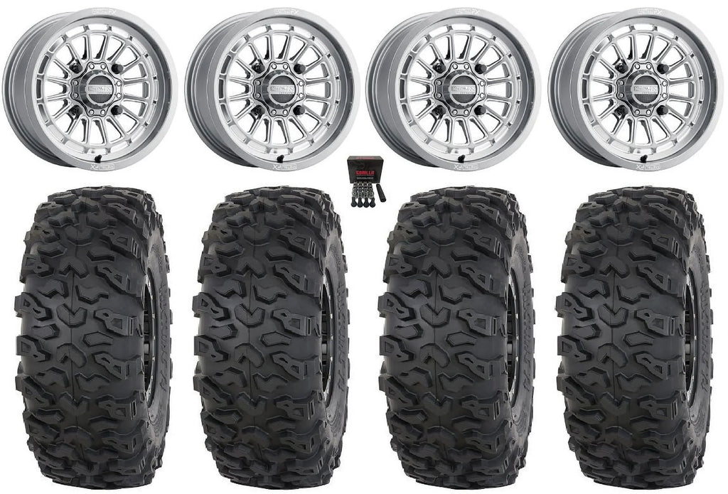 / Wheels Talon Cut MetalFX Tires T4 Can-Am Roctane X3 1000 Contrast Maverick 30" Gm Pioneer 15" Honda / Delta