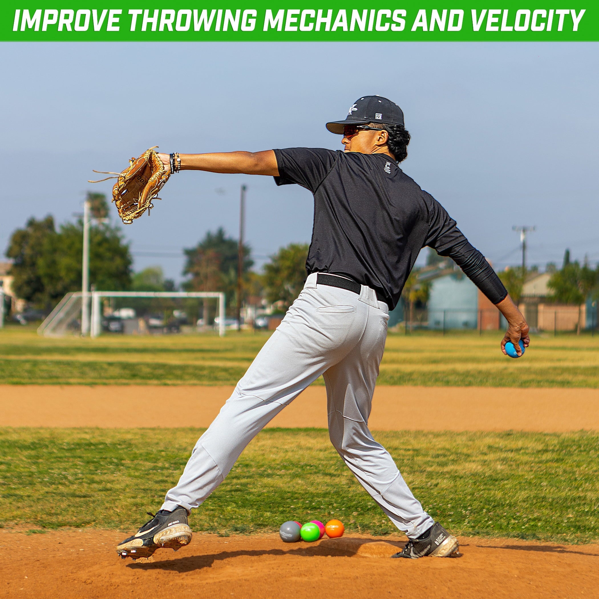 Set 6 Softball GoSports Pro & - Baseball for Plyometric Balls Training Weighted Pack