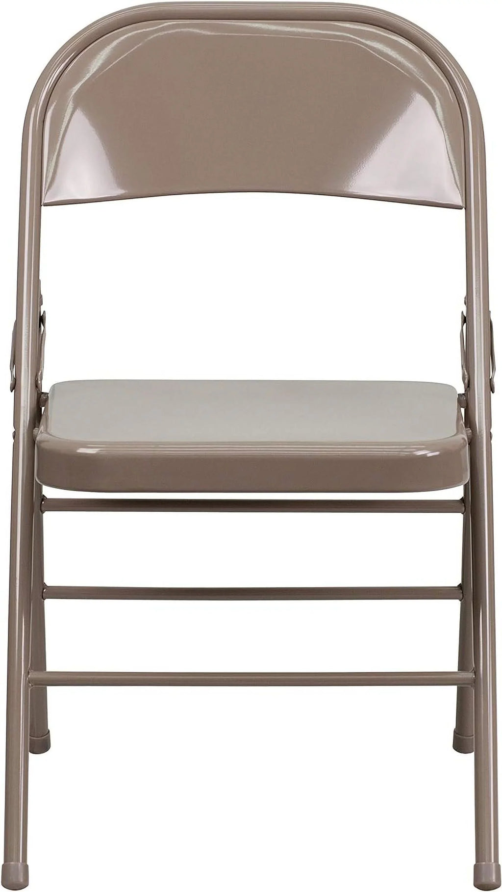 Triple Series HERCULES & Hinged Beige Metal Folding Chair Double Braced