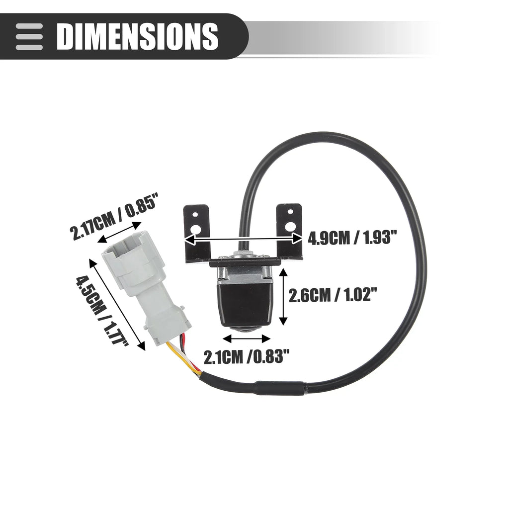2011-2014 Black 95760-3S100 Metal Hyundai Sonata View for Unique Car Rear Bargains Camera Backup