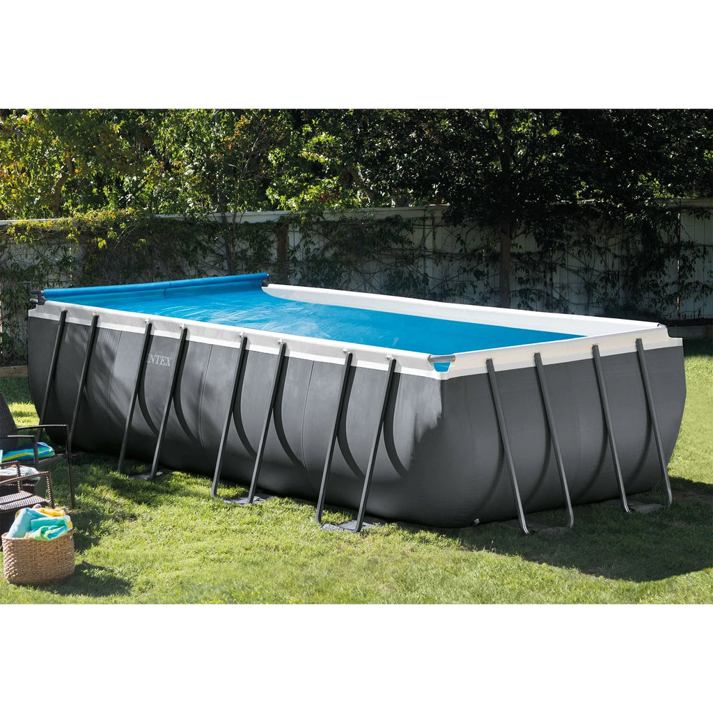 Above Not Ground Included Aluminum Intex Pool Cover Solar Reel, Cover