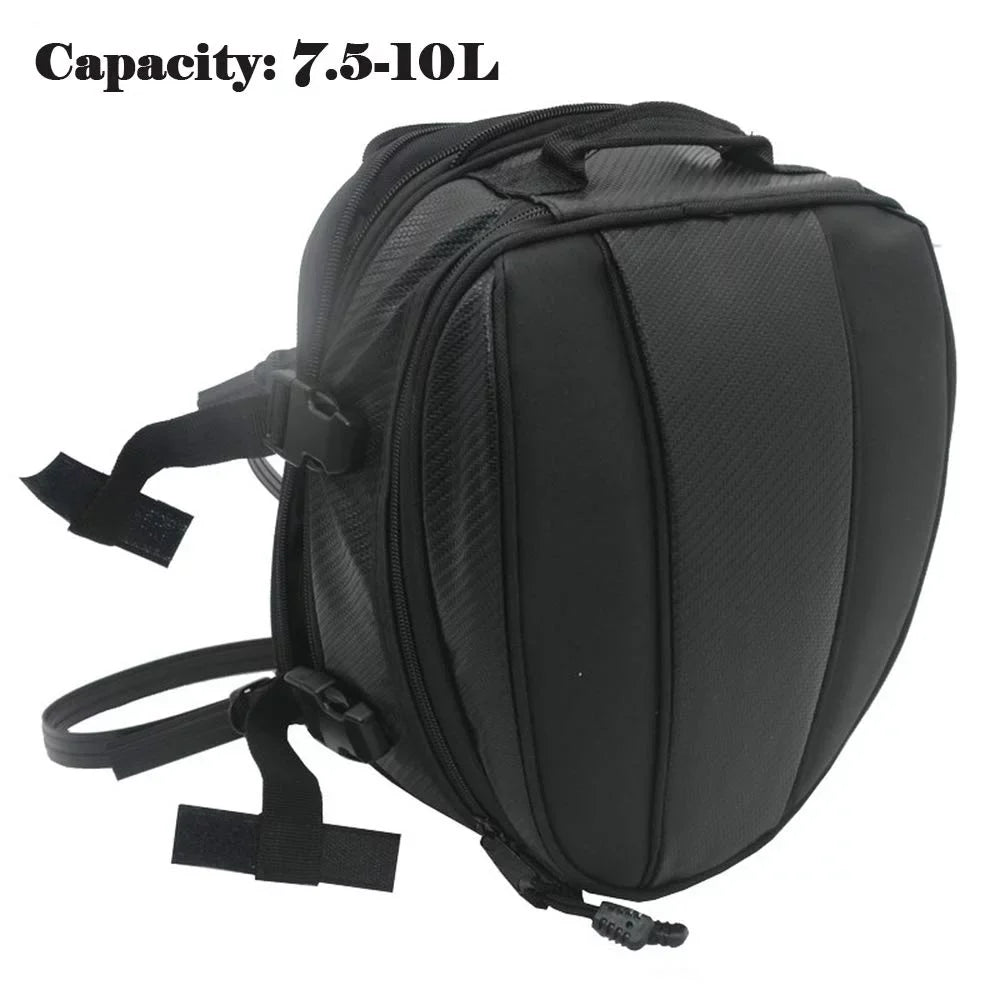 Leather Luggage Motorcycle Expandable Bag Bag Pack PU Rear Seat Tail