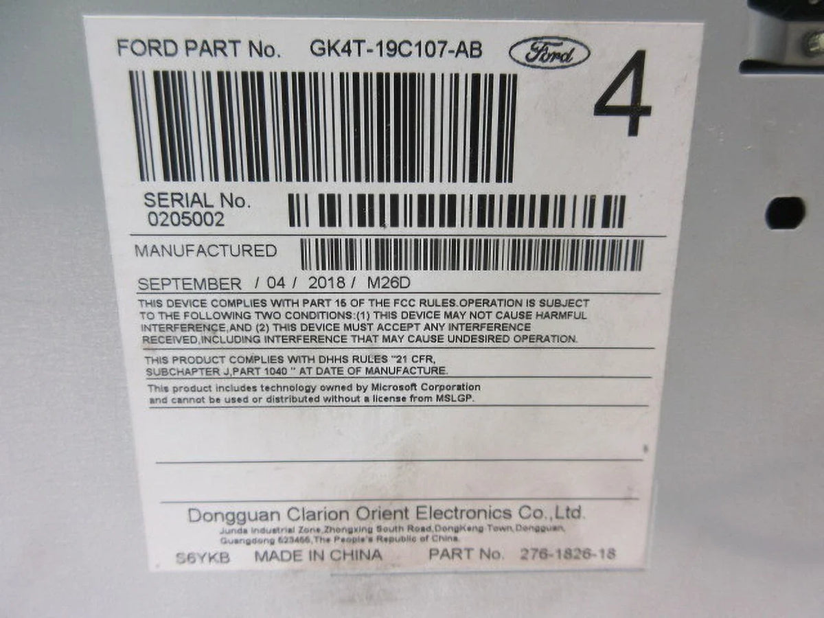 FM Pre-Owned (Good) Ford Receiver LKQ 350 150 Radio 2017-2019 250 CD AM Transit OEM MP3