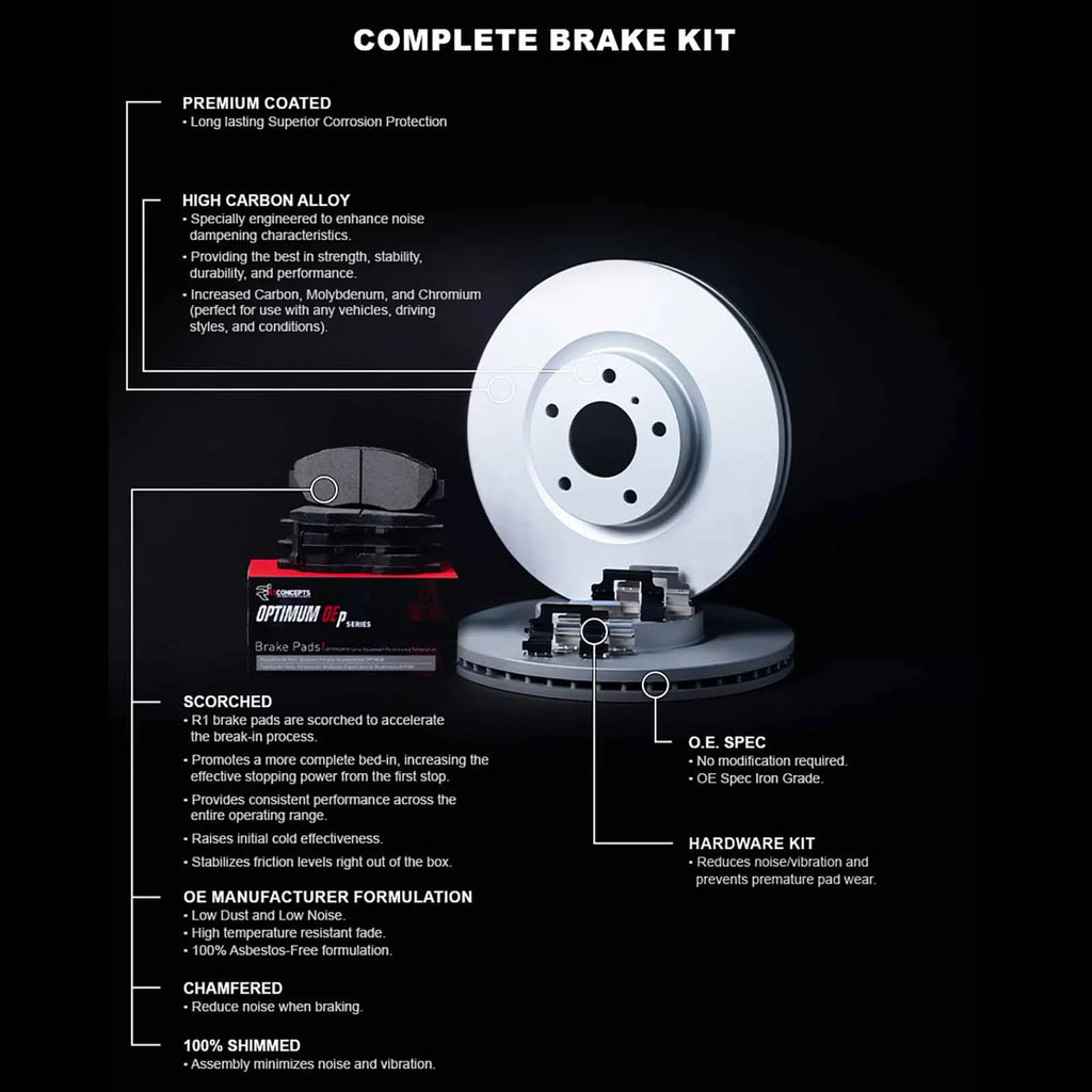 RX LEXUS Rotors Brake 1999-2003 R1 Oep R1 Carbon 5000 Concepts Wduh1 76161 Concepts Fits select: With Series
