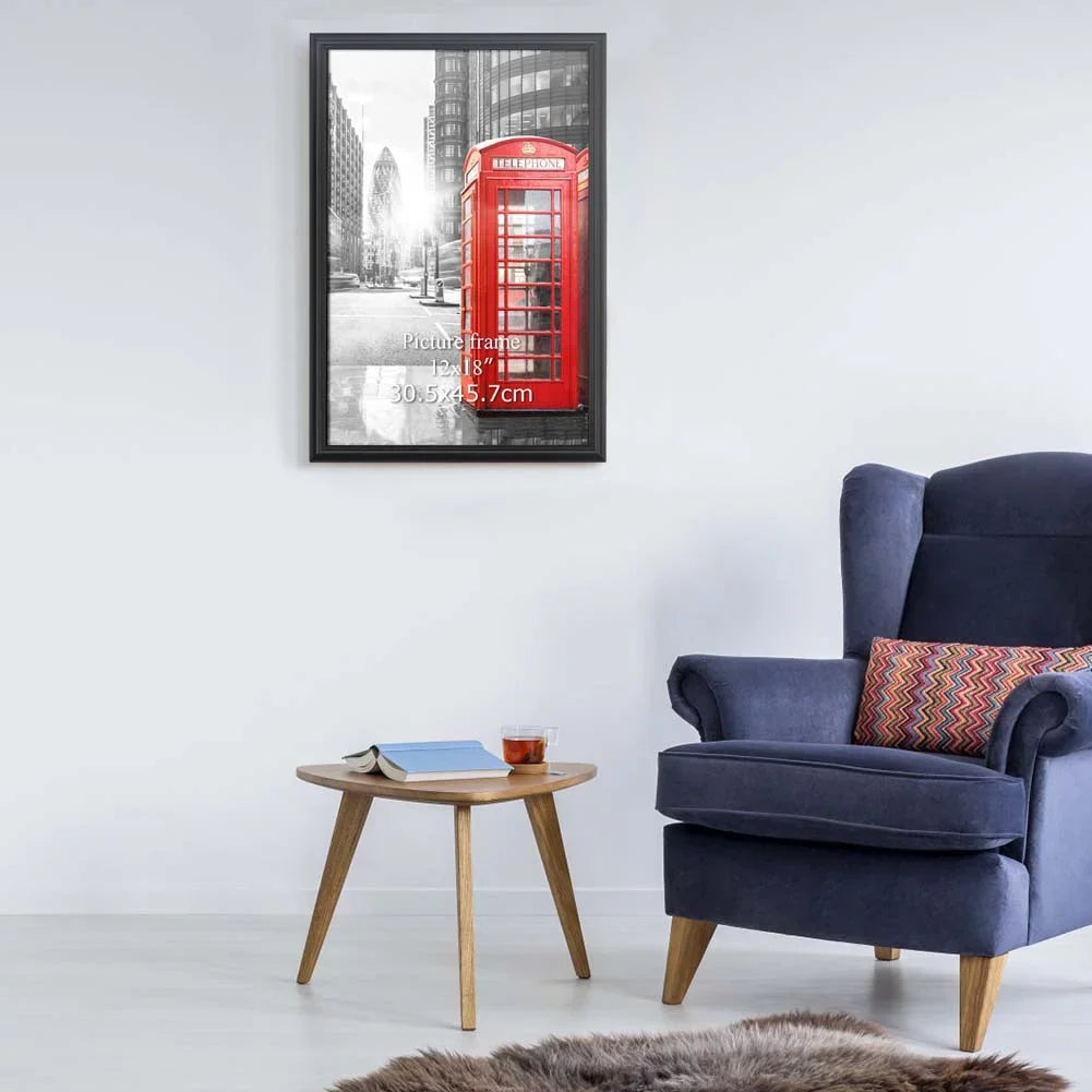 Pack Black Frame Photo 18 12x18 Modern Gallery x Picture Poster 12 for Wall Frames, 4 Poster,