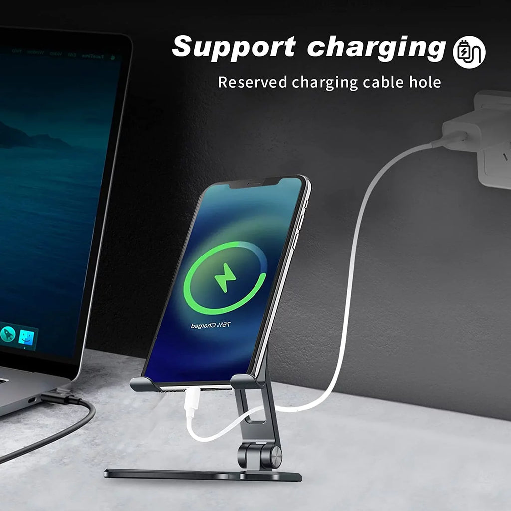 Compatible Fatigue 4-8'' Stand Phone Can (Grey) Mobile Pain, Desktop Aluminum Neck Accessories Foldable and with Holder, All Reduce Phones, Thickened Mobile Desktop Stand iPhone,