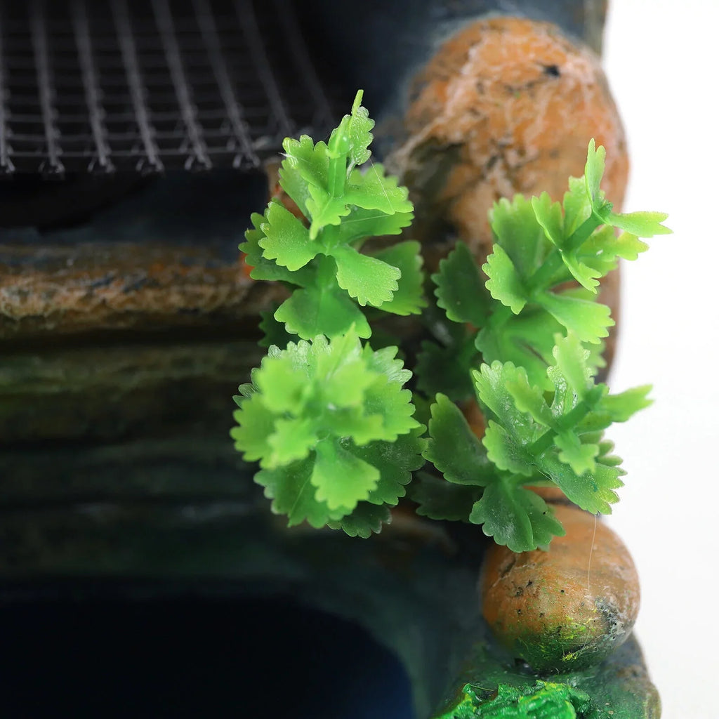 Water Light Tabletop Zen LED Feng with Table Shui Fountain Decor Indoor Waterfall