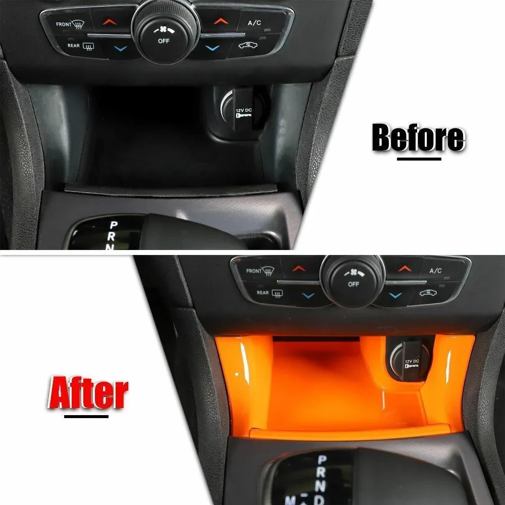 Set Inner Teledu Kit Center Dash 14x Console Orange Trim Cover