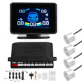 Front Distance & Walmeck with Parking System Display Rear LCD Adjustable Parking Sensors 4 Radars Sensor Sound Car Distance Detection Support Reversing Warning/Buzzer/Mute