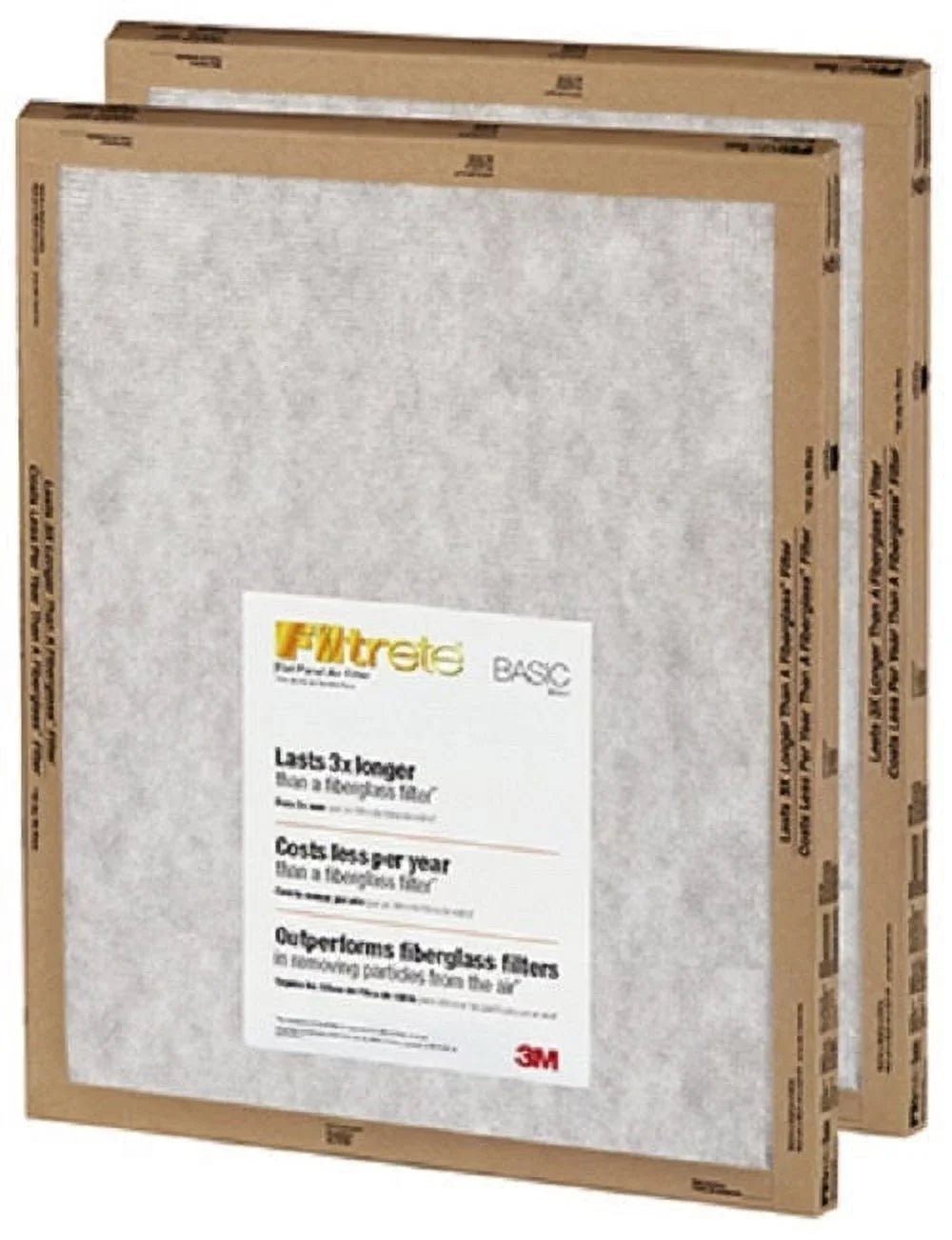 24" Panel Quantity x Filters 2 of FPL21-2PK-24 3M - x Pack 2 Air 18" Flat 24 1" Disposable MERV Basic Filtrete