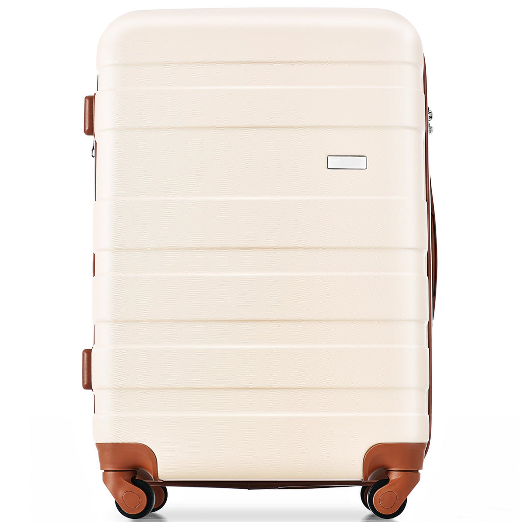 TSA Lightweight and Durable brown) Hardside Clearance Suitcase Sets Lock Expandable Luggage ABS sets Suitcase Luggage 3pcs Hardshell 20''24''28''(ivory Model Spinner with Wheels New