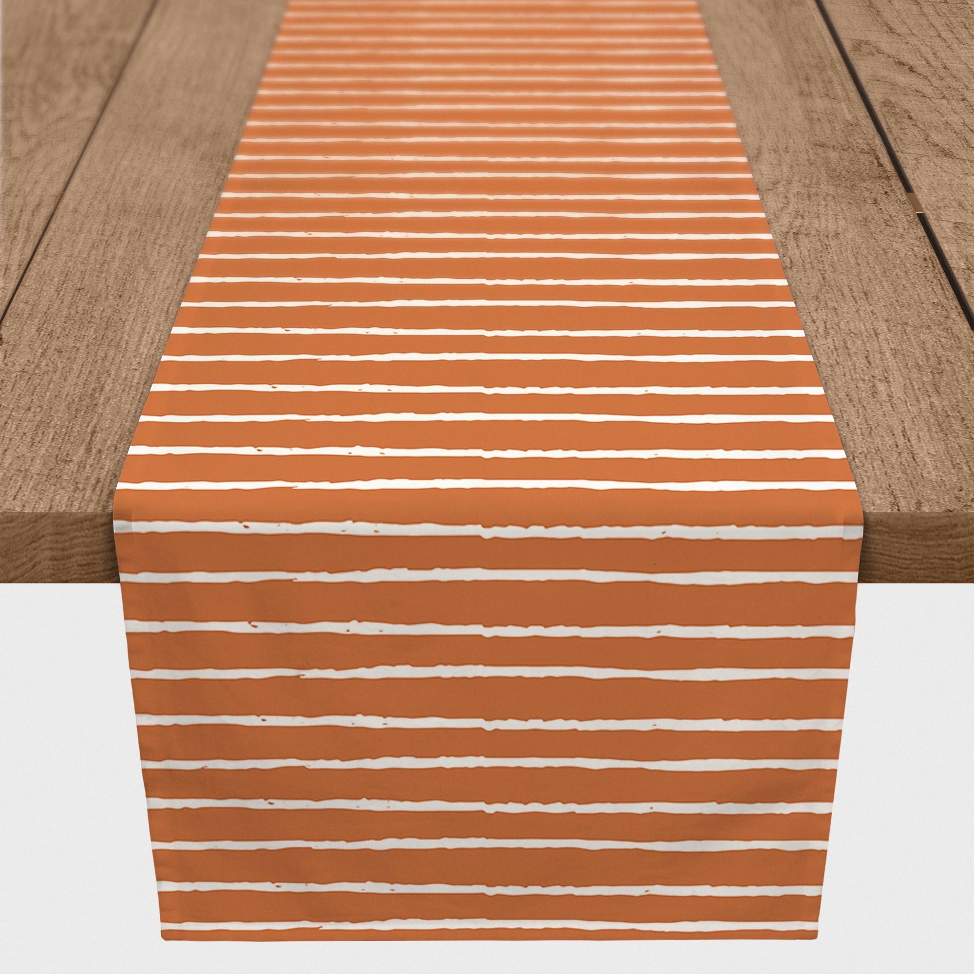 Products Sketch Runner 16x90 Orange Twill Poly Creative Table Stripes