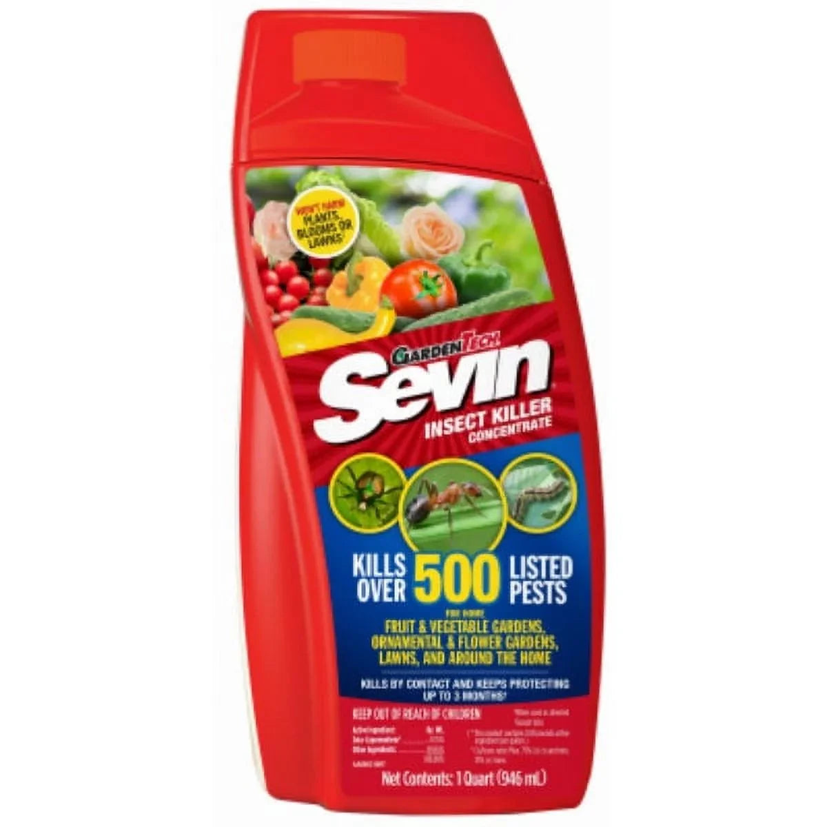 Killer 1-Qt Insect 500 Pests, Concentrate, 100530123 Kills Sevin Over
