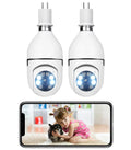 Wireless Camera Outdoor, Remote Wifi 2-Way Security E27 Detection Vision 360° 1080P Color Audio Night Dome Motion Access (2PCS) Camera TOGUARD Light IP Camera with Bulb 2.4G
