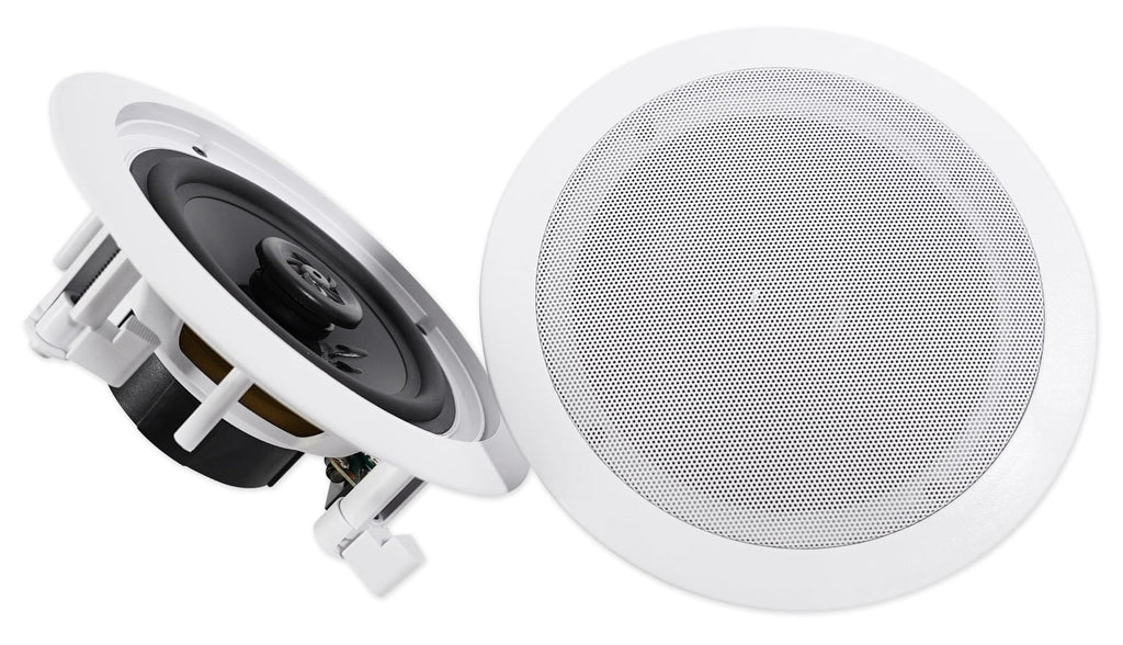 Amp/Home Rockville Ceiling 6.5" Theater Receiver+(8) Speakers LED White Tube