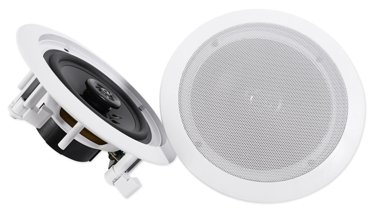 Amp/Home Rockville Ceiling 6.5" Theater Receiver+(8) Speakers LED White Tube