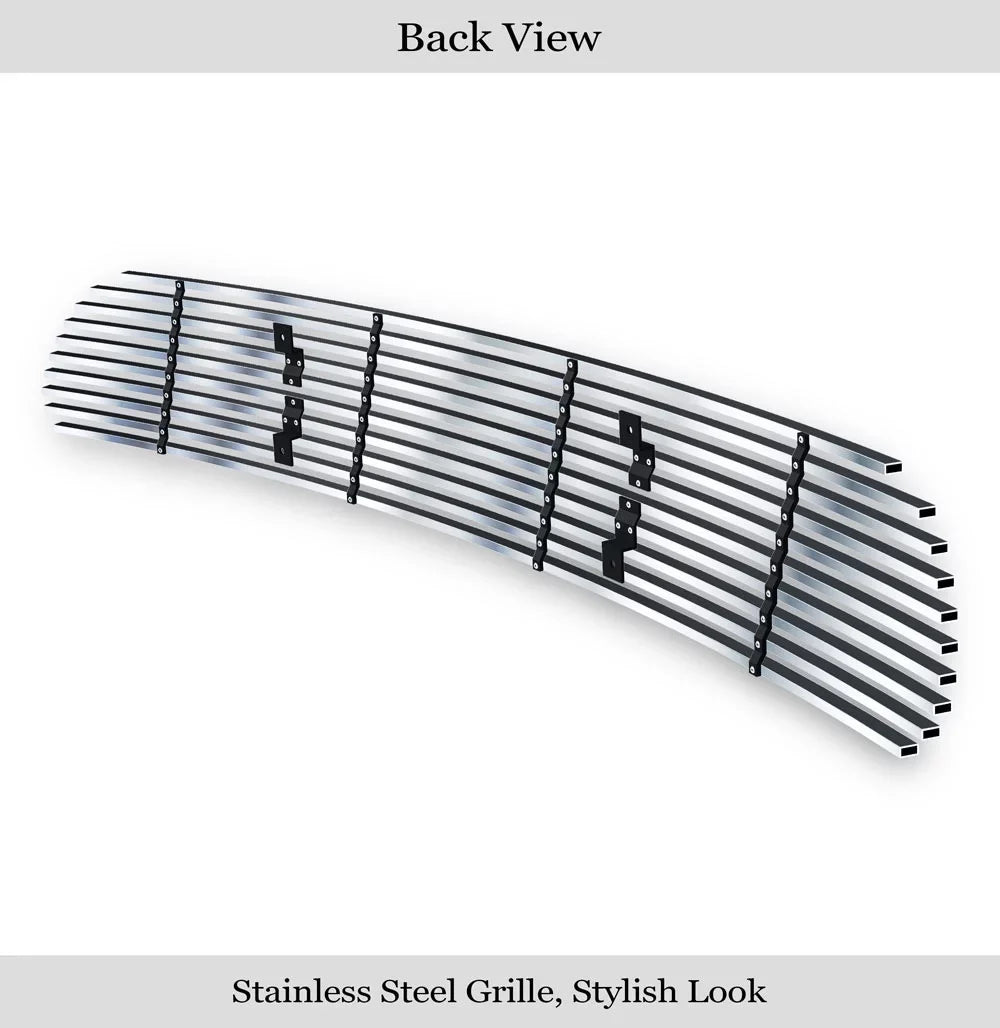 N19-C22358F Insert Premium with Ford Horizontal Steel Billet Sport & APS Silver Compatible Sport Stainless 01-05 Explorer Lower Bumper Grille Trac 2001-2003