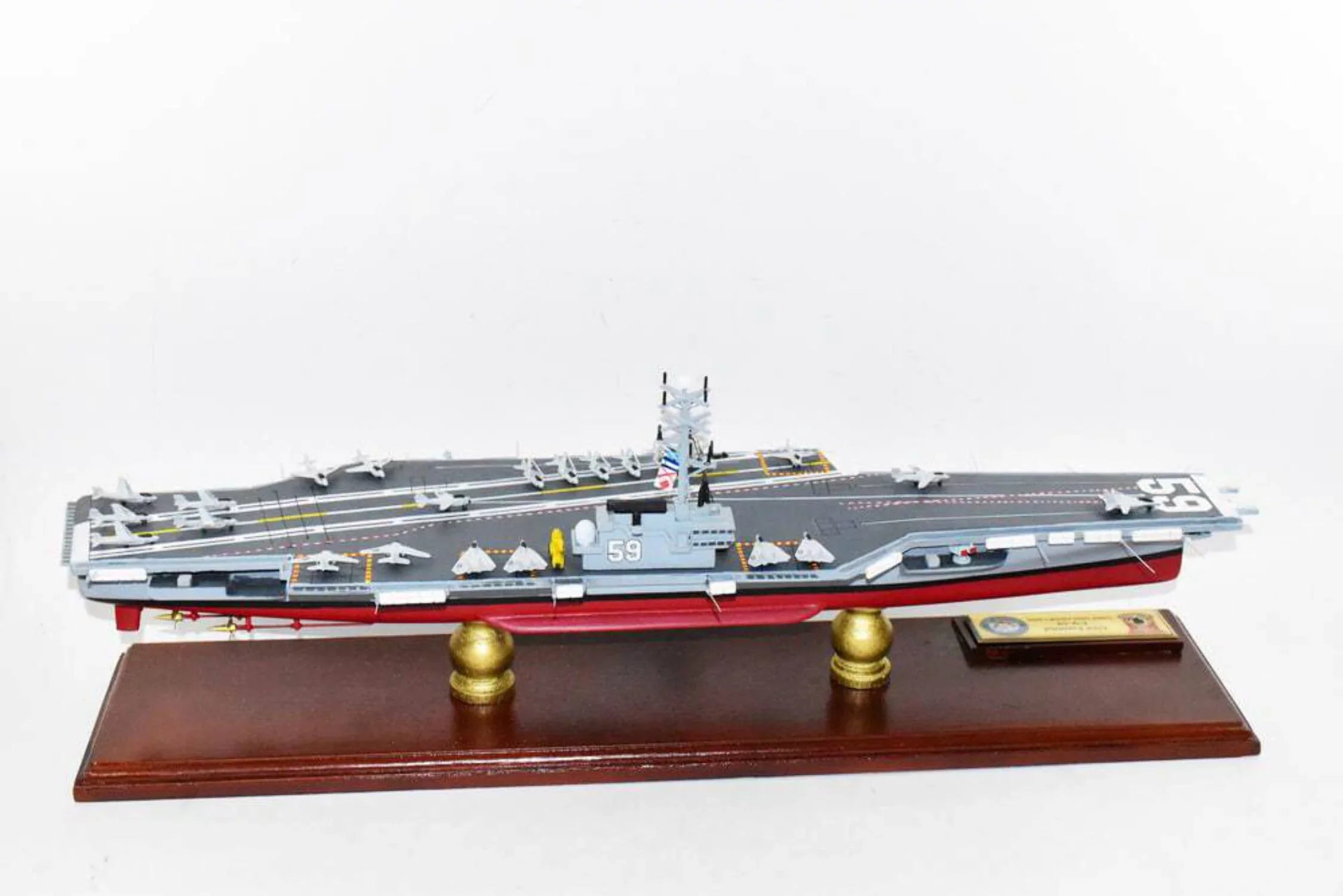 Carrier Model,Forrestal Aircraft Model,Navy,Scale Class,Mahogany Forrestal CV-59 USS