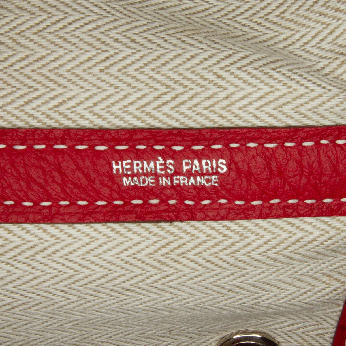 Leather Bag Red Negonda Tote 36 (Good) Authenticated Party Calf Pre-Owned Hermès Garden Unisex