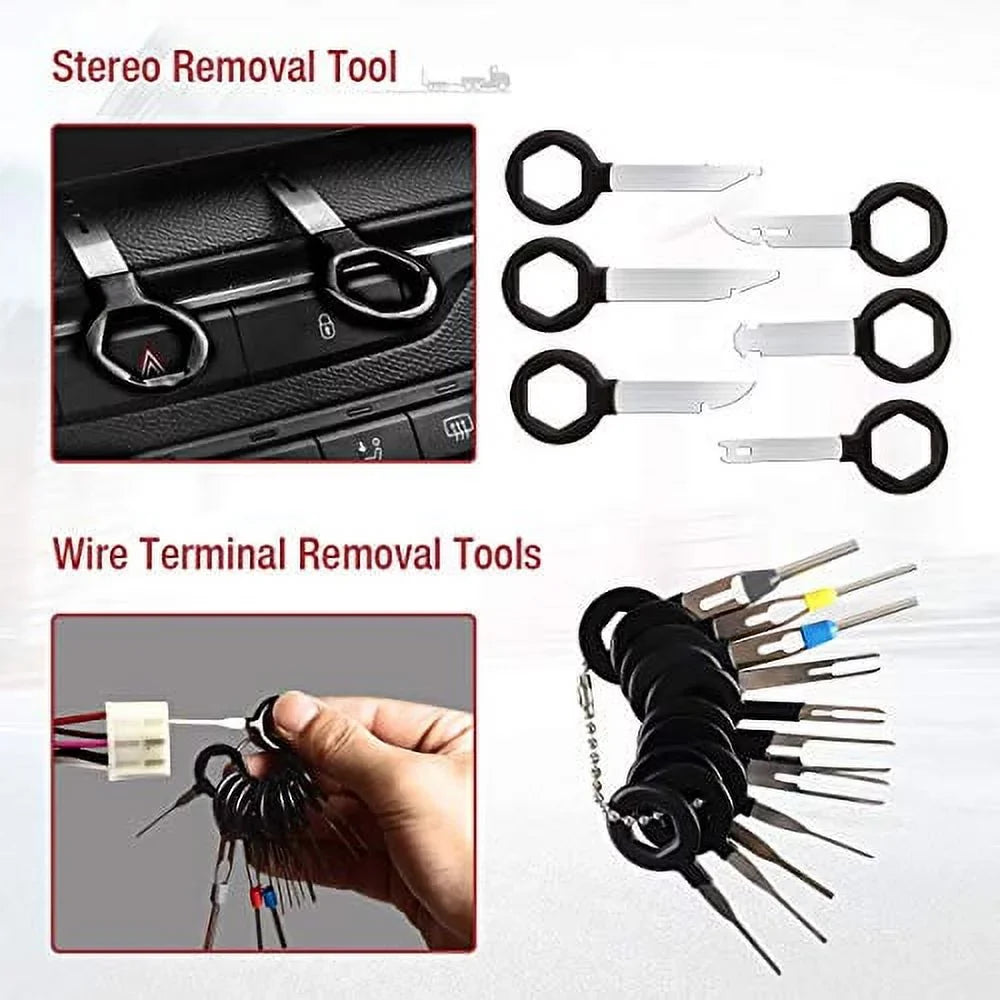 Pry Plastic 88 Door Pcs Interior Kit, Pliers Clip Red Auto Fastener Car Tool Tool Kit Panel Radio Remover Automotive BYNIIUR Kit, Tool, Tool Removal Trim Removal