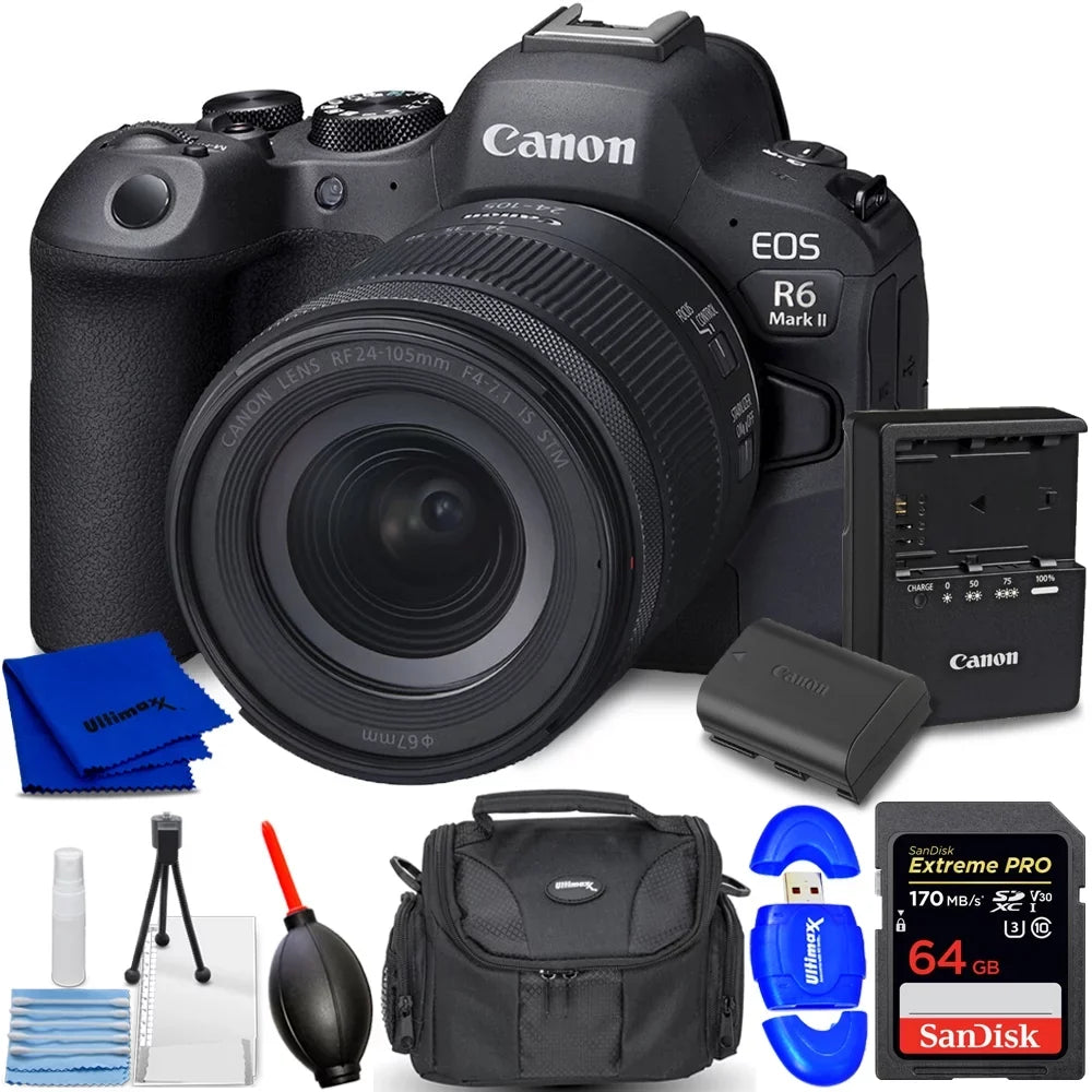 EOS and Mark Kit f/4-7.1 Mirrorless Canon II 24-105mm Lens - Accessory R6 Camera
