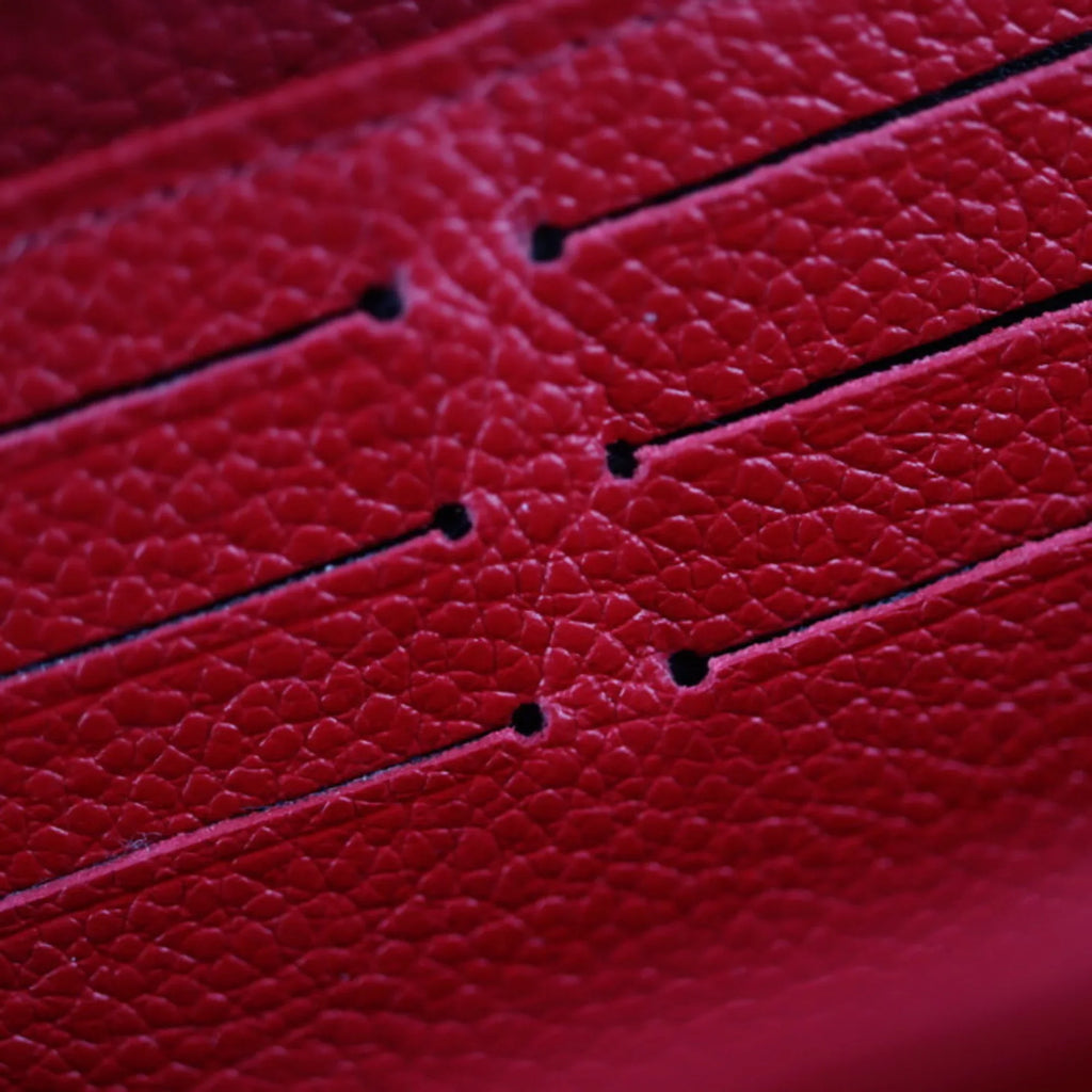 Long Zip Monogram M60737 Louis Around Vuitton Zipper LOUIS VUITTON Round Cerise Pre-Owned (Good) Implant Zippy Wallet