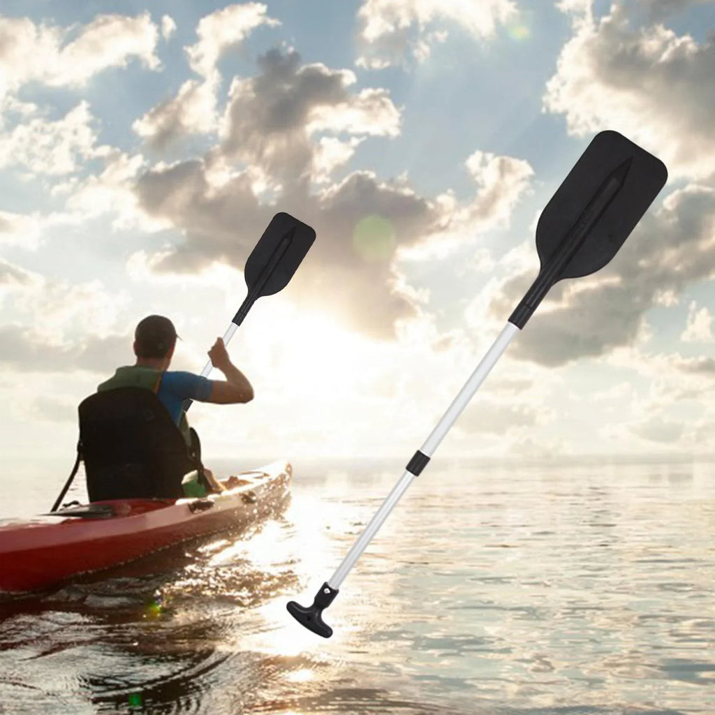 funtasica Boat Boat Oars Canoe Float for Paddle Sports Beginners Outdoor Canoeing Flexible Durable Black Paddle Activities Kayaking