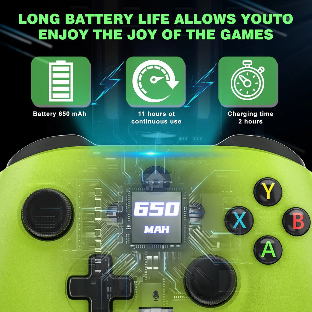 Xbox Battery One Jack Xbox Control X/S, for Green+Red with Pack Rechargeable Xbox Gamepad & Windows X/S, Controller Volume & - PC 2 10/11 Series Audio One, Button/Turbo/Macro/Motion Wireless Xbox