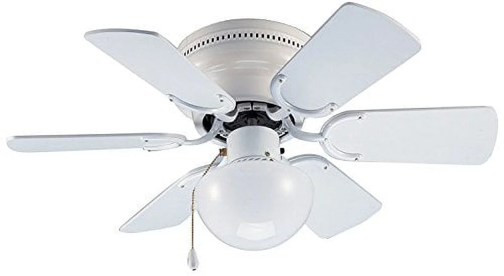 White Arcadia Gloss 30" Hardware 23-8274 Fan with Ceiling Finish Flush Mount House