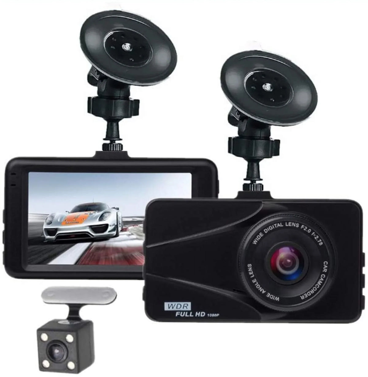 Travel Tesla Excellent G-Sensor, Screen Recording 170° Images Detection 3" Dash Angle, Motion Recorder Wide WDR, Cam For Loop T670 Dual LCD Video HD Plus DVR Full