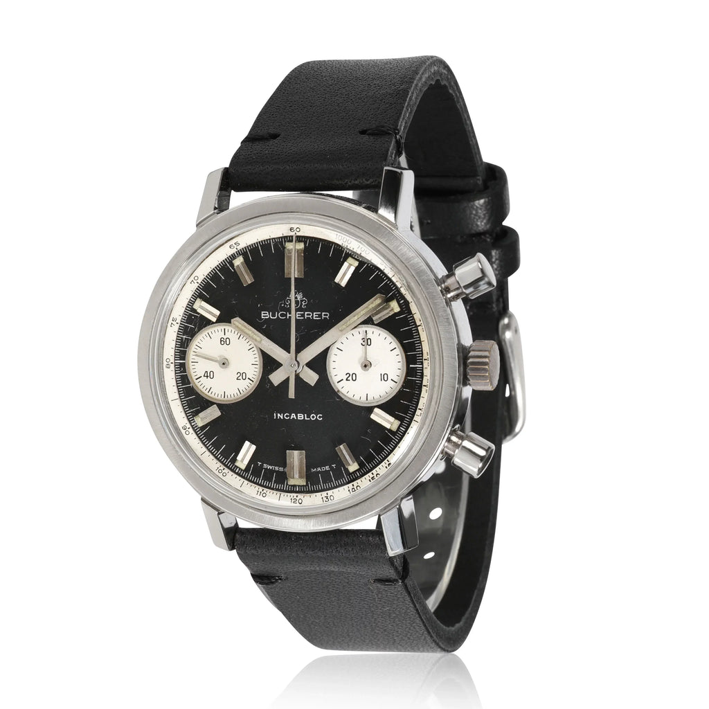 Vintage Stainless Men's Bucherer Chrono Chrono in Steel Pre-Owned Watch