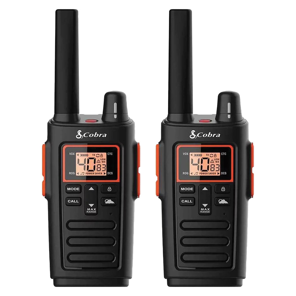 32-Mile Talkies Radio (2-Pack) Adults Long Walkie Rechargeable, Channels, Two-Way Preset for Cobra Set - 40 RX380 Range