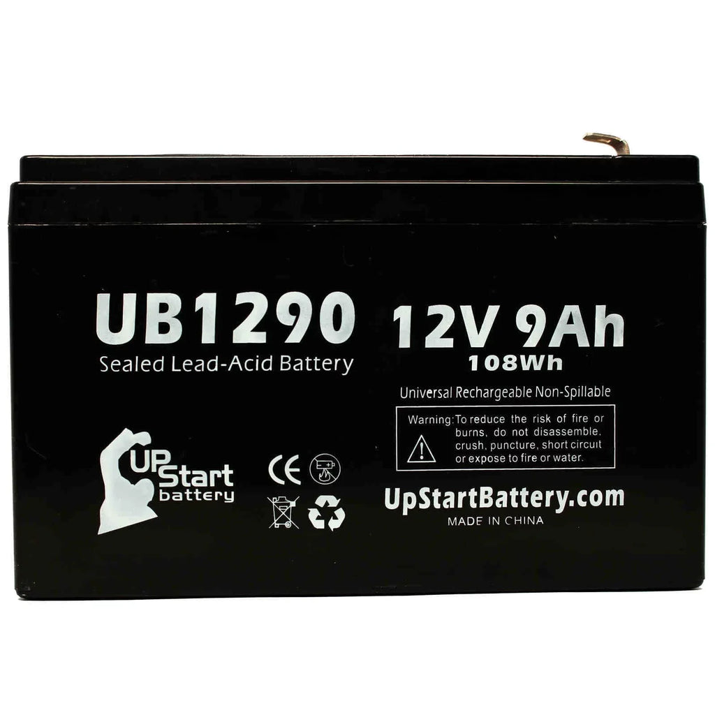Terminal WP6.512 to SLA) Replacement F1 Compatible Cell Terminal, F1 Battery Lead TWO Acid Adapters 9Ah, - Universal Includes F2 - Battery Dyna Sealed (12V, UB1290 AGM, 9000mAh,