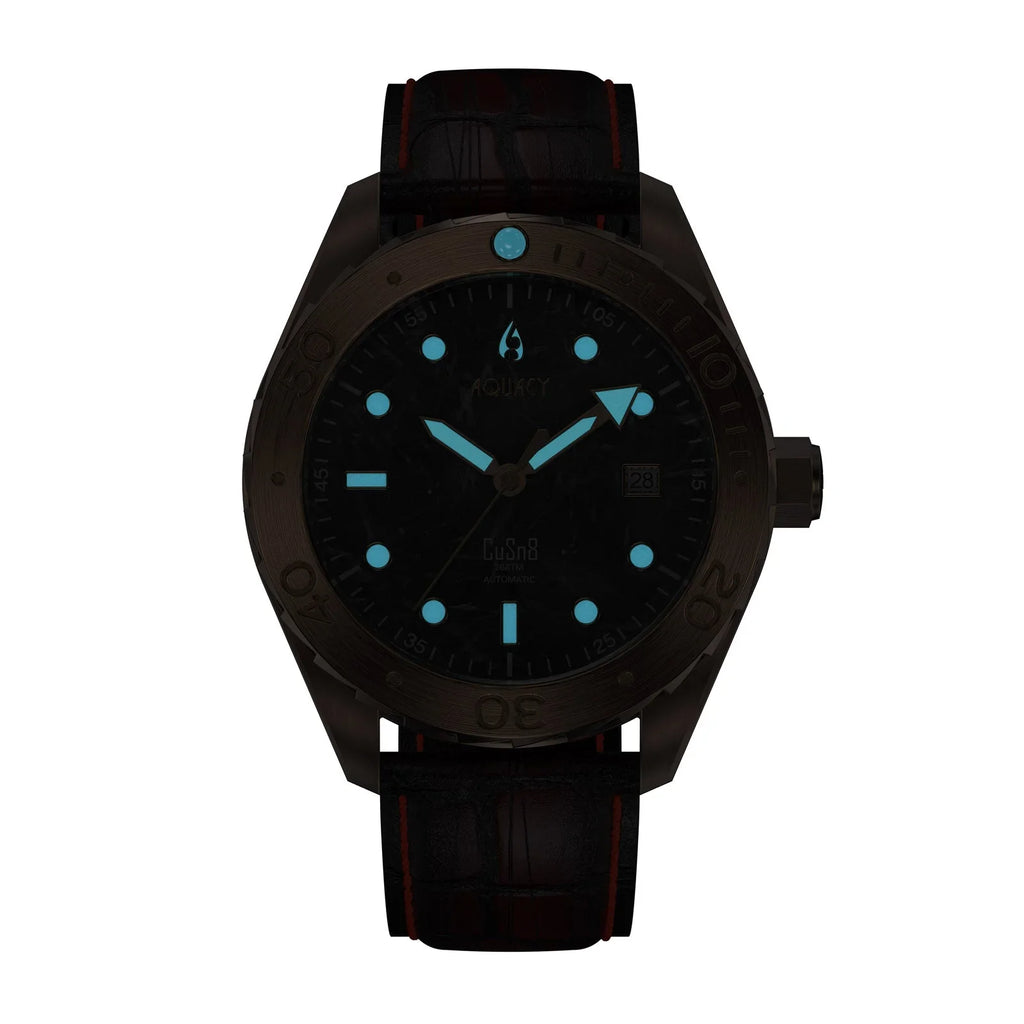 Dive Water Swimming Wrist 120 BR.BKM.8215.L 316L Men Automatic Back CuSn8 Uni-Directional - Marble Stainless Aquacy Case - Screw - click Watches Bronze Resistance Down Watch Diver 200M For Bezel