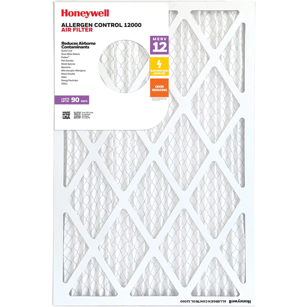 HVAC 12 Air Honeywell Pleated Filter Pack Furnace MERV -12 20x20x1