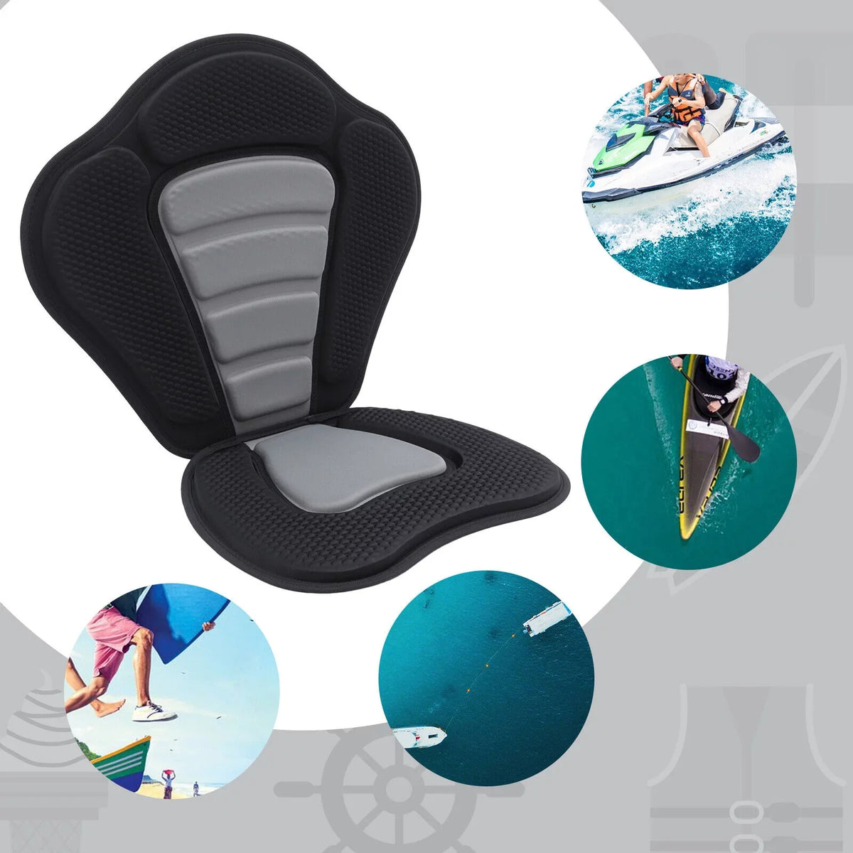 w/ Bag Kayak Seat Rest Seat Cushion Kayak Comfortable Padded Seat Seat Storage