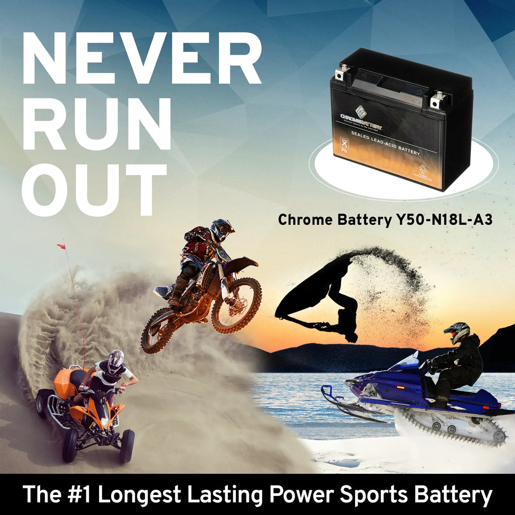 Arctic Battery for Chrome 260 Battery Prowler 12 650cc Y50-n18l-a3 2008 (50-n18l-a3 650 Cat Ah, Cca) Utv Volt,20
