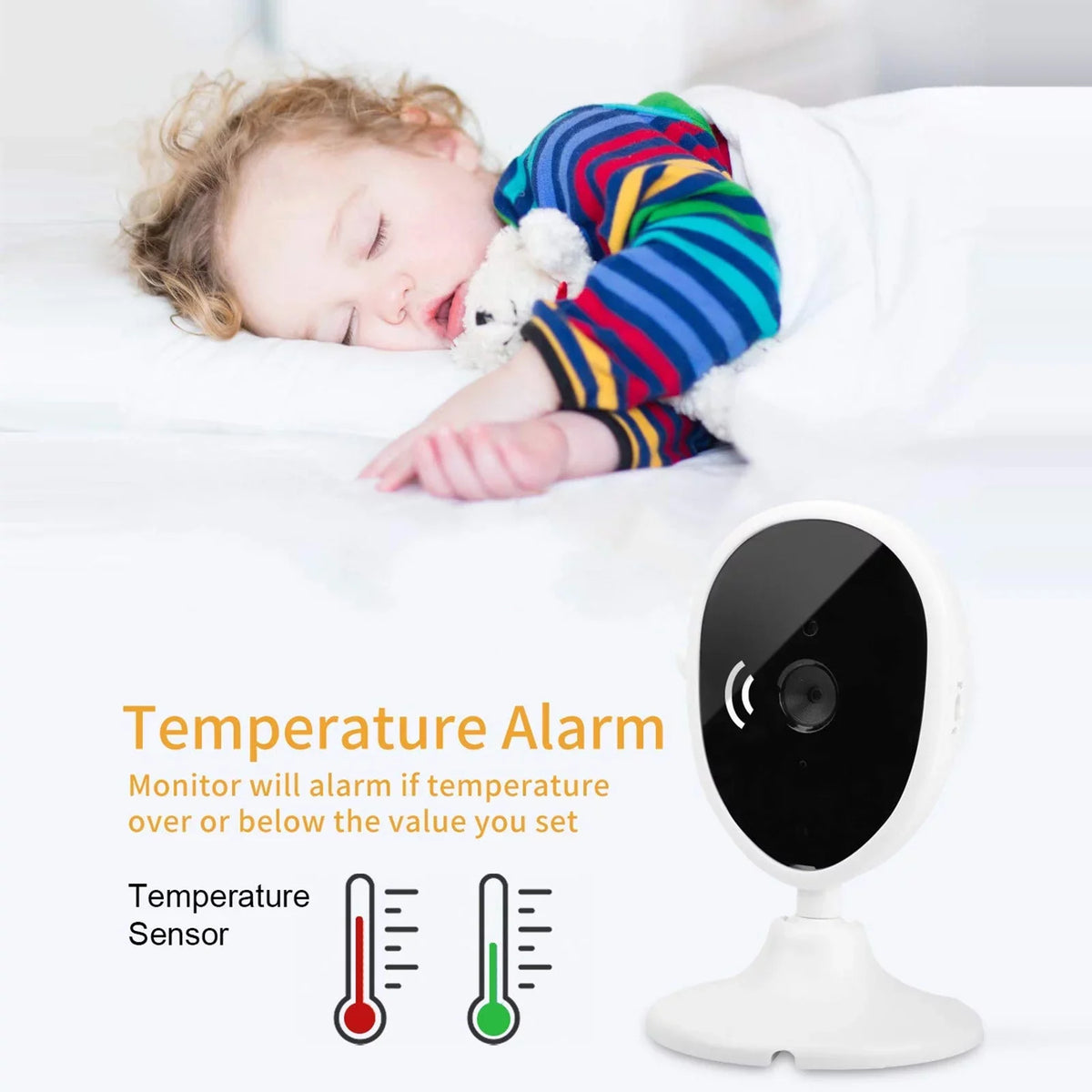 Monitor for Screen 2.8 Wireless Arealer Video Inch Lullabies with Monitor Room Functions LCD Monitor Detection IR Built-in TFT