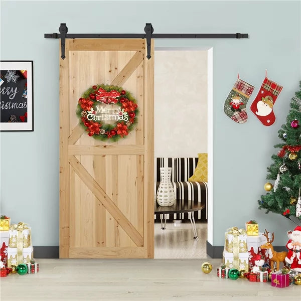 Single-door Ft Hardware Barn Door 6 Sliding Hanging Steel Arrow Kit Design Easyfashion Black Track