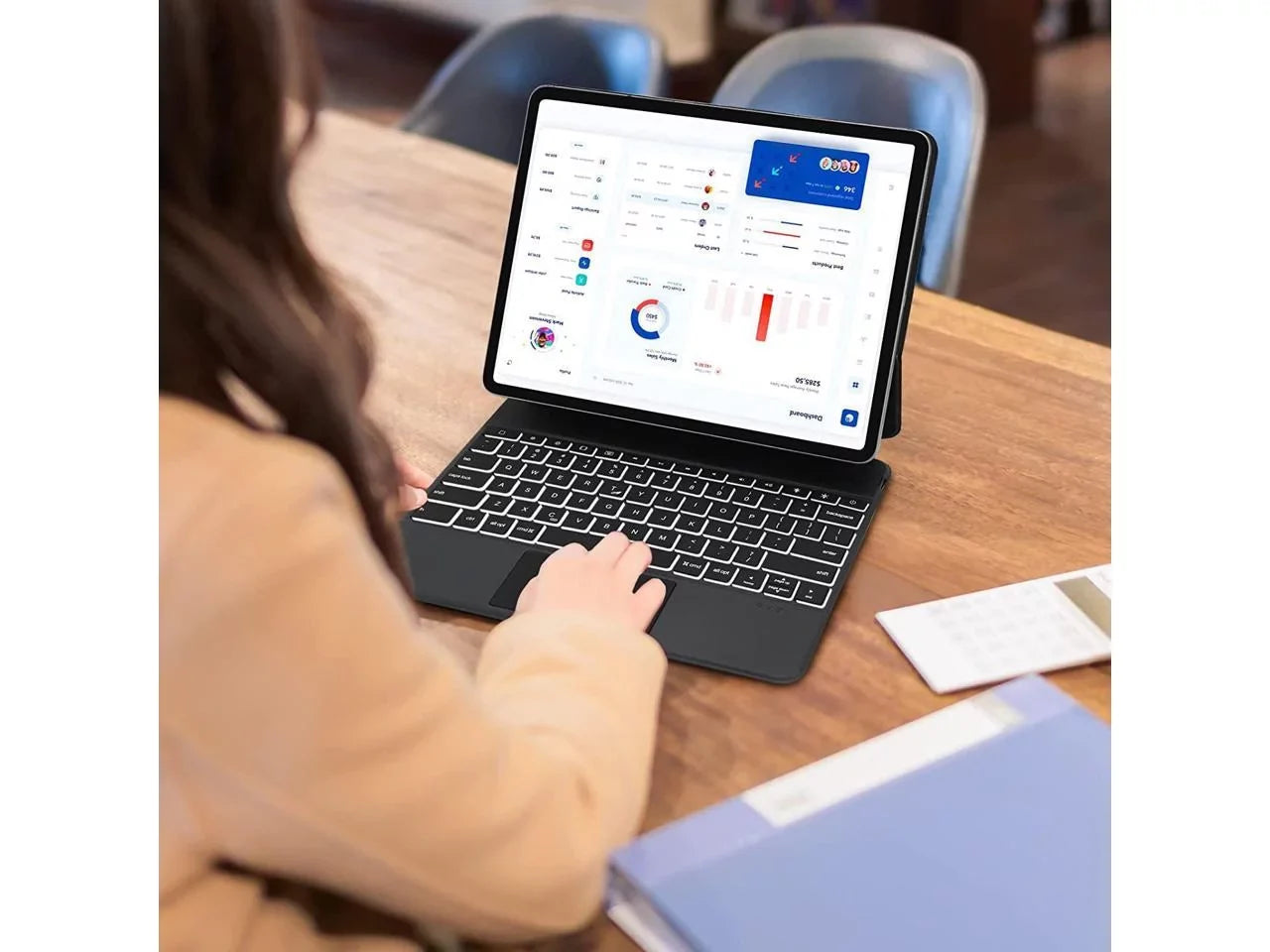 12.9 Gen for 5th Magic Keyboard 2020 Gen Keyboard Backlit / Gen / iPad Cover Magnetic 2018 3rd 6th - Smart 2022 / Pro 4th Gen 2021 Trackpad Stand