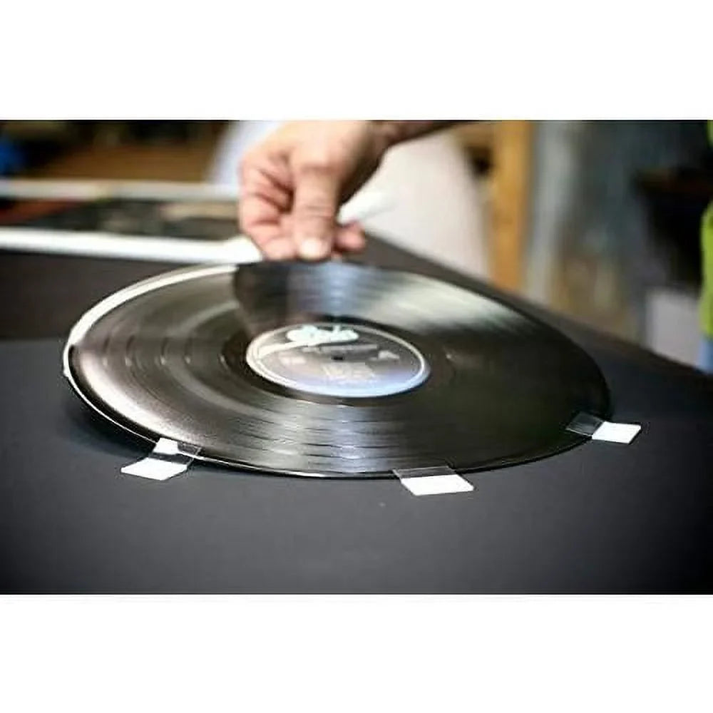12" Picture / Frame Disc Display Vinyl Silver LP Record Matting Black Frame) (Brushed